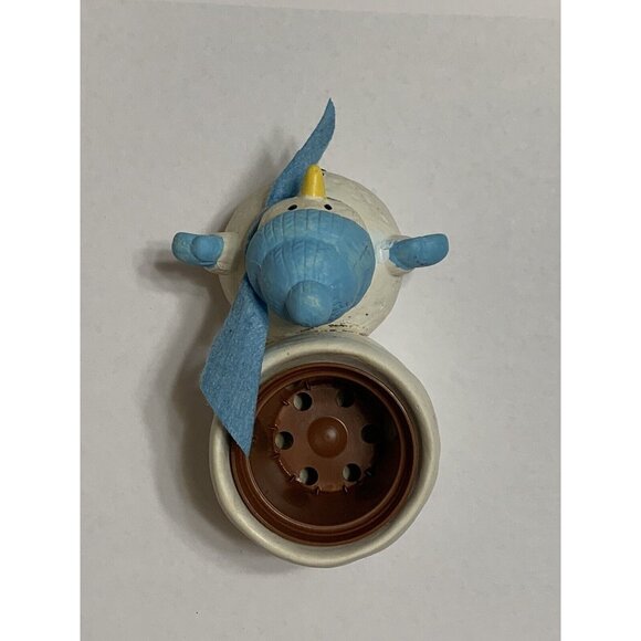 Miniature Planter Attached Snowman Blue Accessories Succulent Artificial Plants - Picture 7 of 11